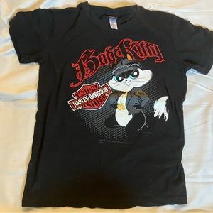 Harley Davidson Looney Tunes Bad Kitty Woman’s Large T-Shirt